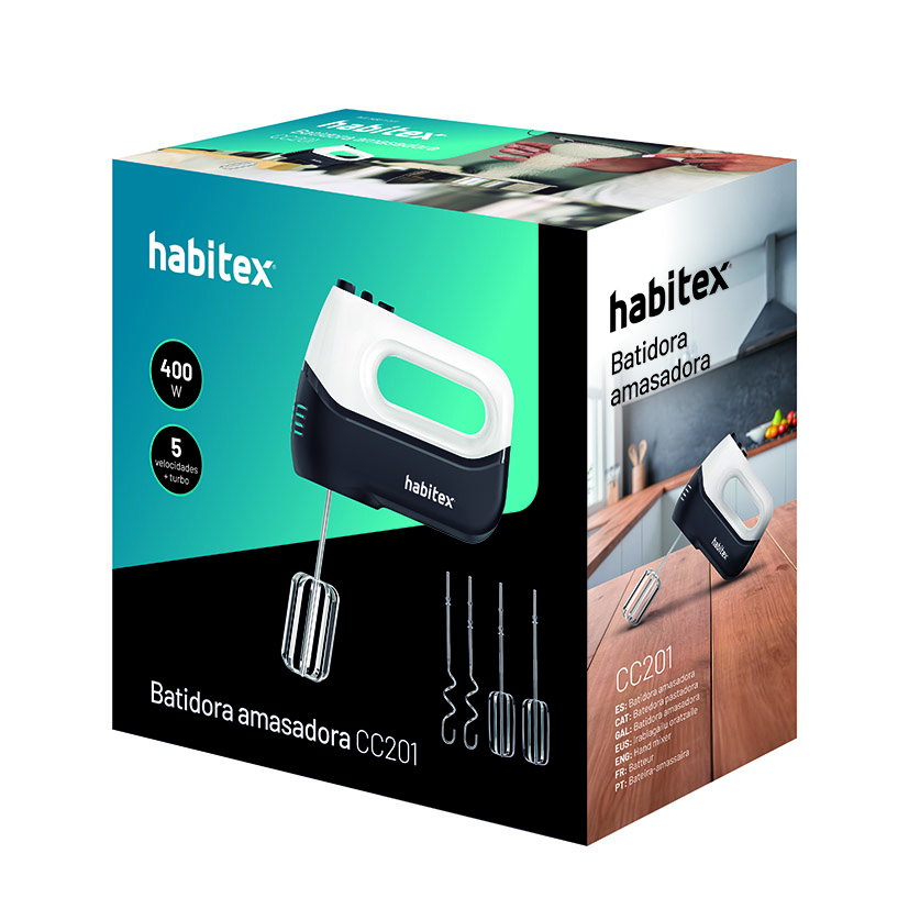 Batidora amasadora 400 W HABITEX CC201 - Imagen 2