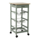 CARRO AUXILIAR COCINA 37X37X76 CM. VERDE