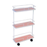 CARRO AUX.METAL MADERA BCO.35,5X14X63CM