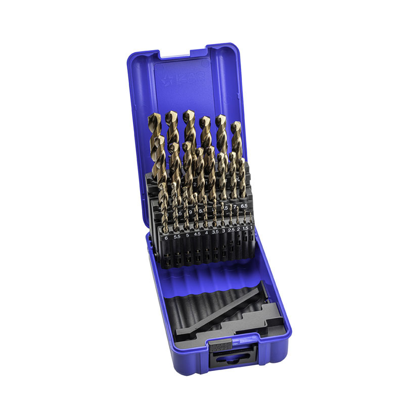 Estuche 25 brocas IZAR HSS - CO DIN338 N
