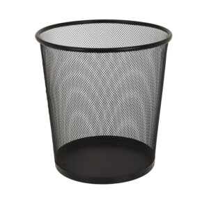 PAPELERA METAL REJILLA NEGRA 26.5/28CM