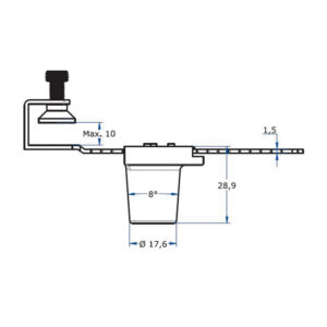 Cerradura corredera cristal AGA mod. 354