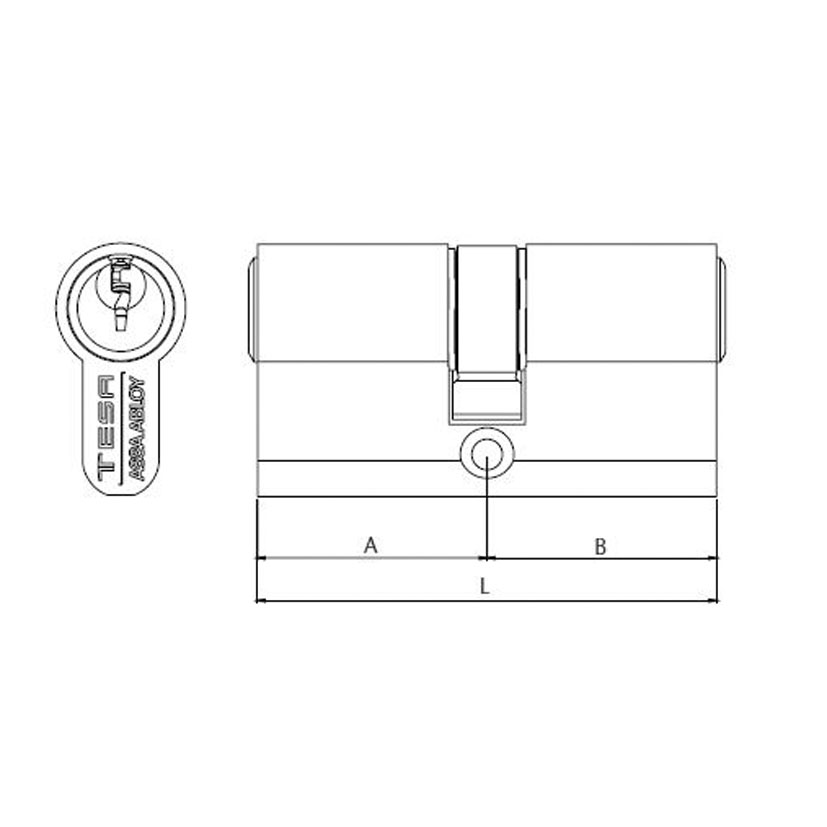 Cilindro de perfil europeo TESA TE5 5030 leva larga 15 mm - Imagen 3