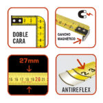 Flexómetro RATIO Pull-Lock Magnetic 5 m x 27 mm