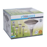 Lámpara solar inoxidable 47 cm. 4 unidades