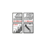 Set 3 sierras calar madera RATIO RT344D corte rápido/recto