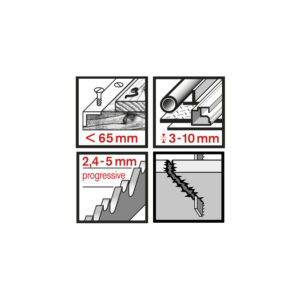 Set 3 sierras de calar RATIO RT345SXF Universal corte basto