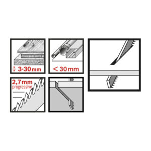 Set 3 sierras calar madera RATIO ProSeries corte limpio/recto