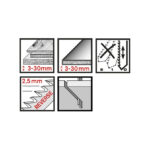 Set 3 sierras calar madera RATIO RT101BR corte limpio diente invertido anclaje tipo Bosch