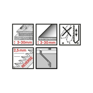 Set 3 sierras calar madera RATIO RT101BR corte limpio diente invertido anclaje tipo Bosch