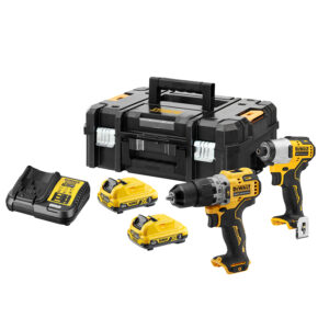 Kit taladro percutor batería DEWALT 12 XR + atornillador de impacto XR2 bat. 3Ah