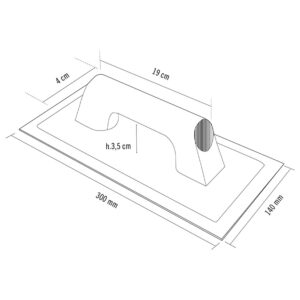 Llana rectangular base plástico