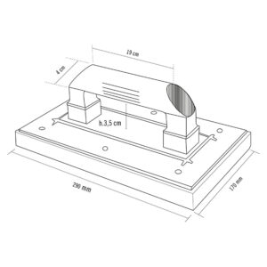 Llana rectangular base nilón