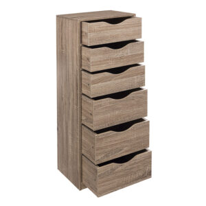 Cajonera auxiliar 6 cajones 5FIVE 38x33xh.100 cm