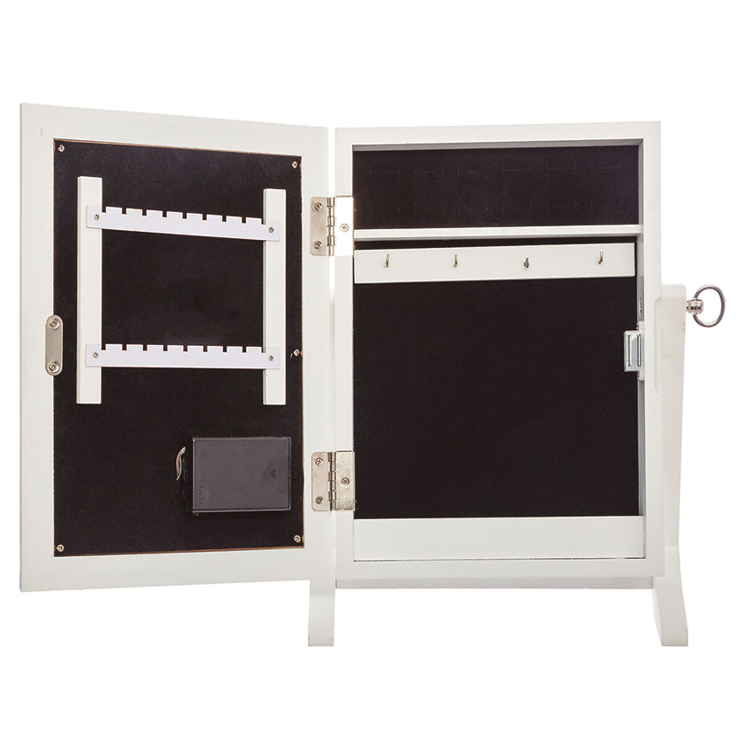Joyero Led Madera blanca Bettany