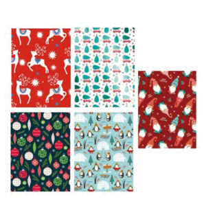 Rollos papel regalo deco navidad 2 m 50 unidades