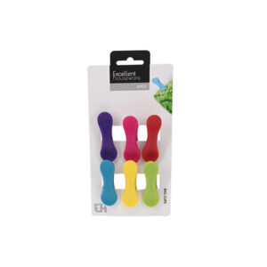 Juego de 6 pinzas para bolsas de alimentos.