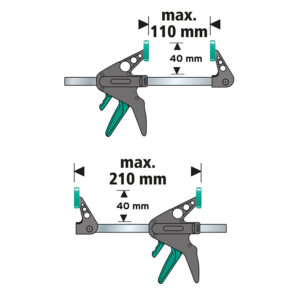 Mordaza de apriete WOLFCRAFT Mini 2 unidades