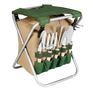 Kit taburete+bolsa portaherramientas jardín+herramientas jardin ALTUNA