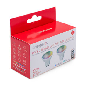 Bombilla dicroica GU10 LED 3CCT Wifi ENERGEEKS Pack 2 Uds.