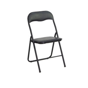Silla plegable metálica opal negra