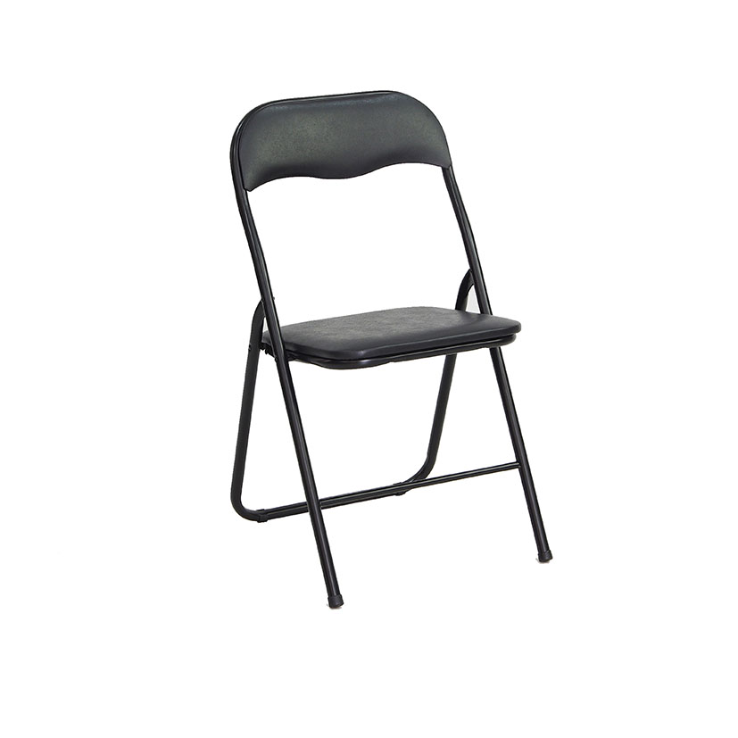 Silla plegable metálica opal negra