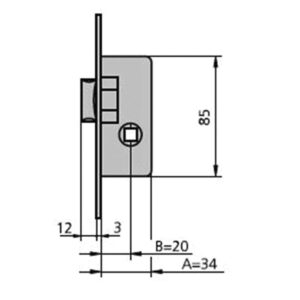 Cerradura embutir CVL carpintería metálica modelo 1964-R 0