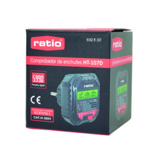 Comprobador de enchufes y tensión RATIO HT-107D