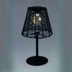 Lámpara Led solar negra 20 x 33 cm