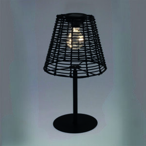 Lámpara Led solar negra 20 x 33 cm