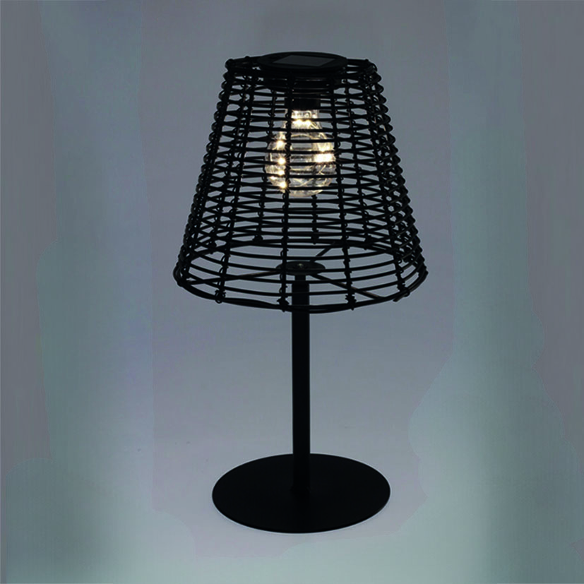 Lámpara Led solar negra 20 x 33 cm