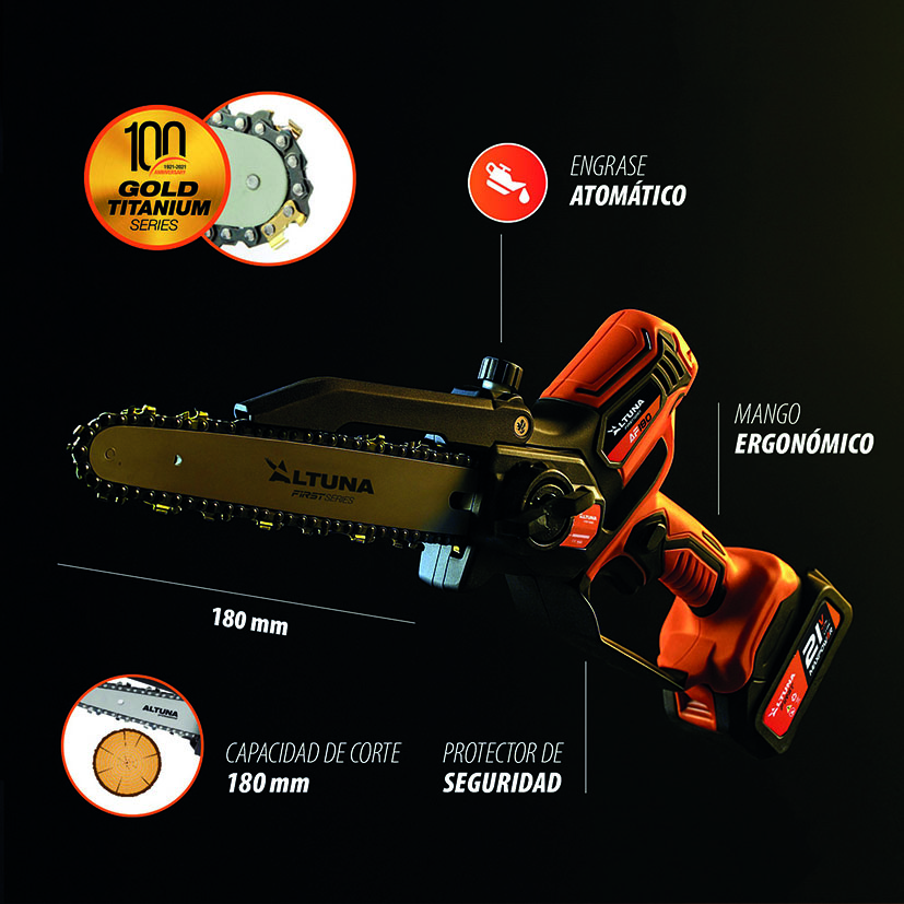 MOTOSIERRA BATERIA 180 MM 2 BAT 4,0 Ah