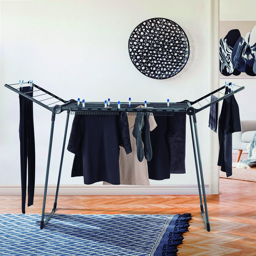 Tendedero con alas Pegasus 150 Solid Black Leifheit
