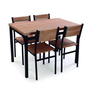 Conjunto mesa 4 sillas VERSA 70 x 76 x 110