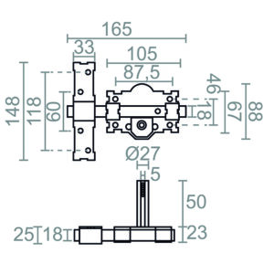 Cerrojo MICEL CRR06 50 mm