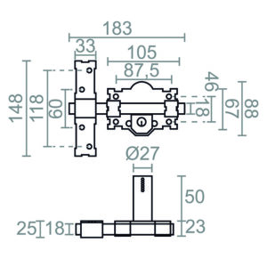 Cerrojo MICEL CRR07 50 mm