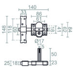 Cerrojo MICEL CRR08 50 mm