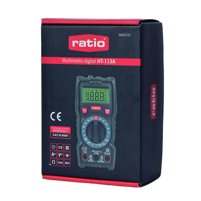 MULTIMETRO DIGITAL RATIO HT-113A