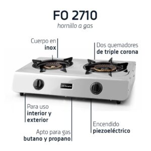 Hornillo Gas Orbegozo FO2710 Inoxidable Exterior
