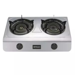 Hornillo gas 2 fuegos inoxidable Orbegozo FO2700