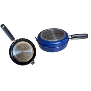 Sartén doble Kadal 20 cm giratortillas azul