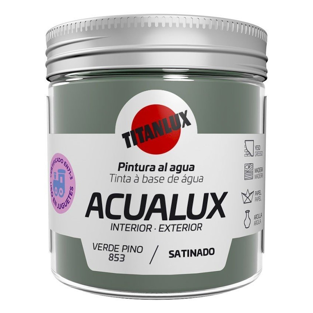 Esmalte Acuálux Satinado Verde Pino 0853 75ml