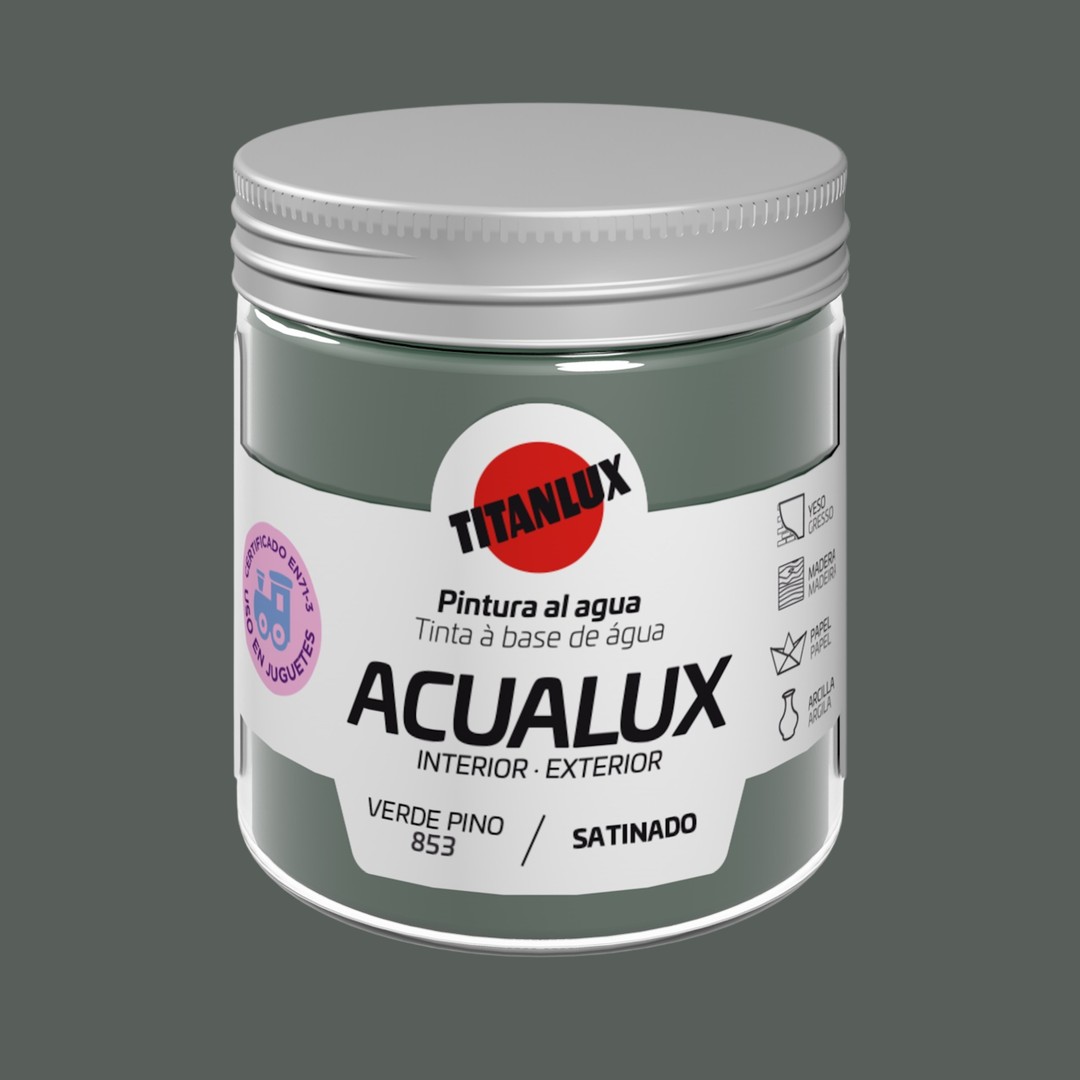 Esmalte Acuálux Satinado Verde Pino 0853 75ml