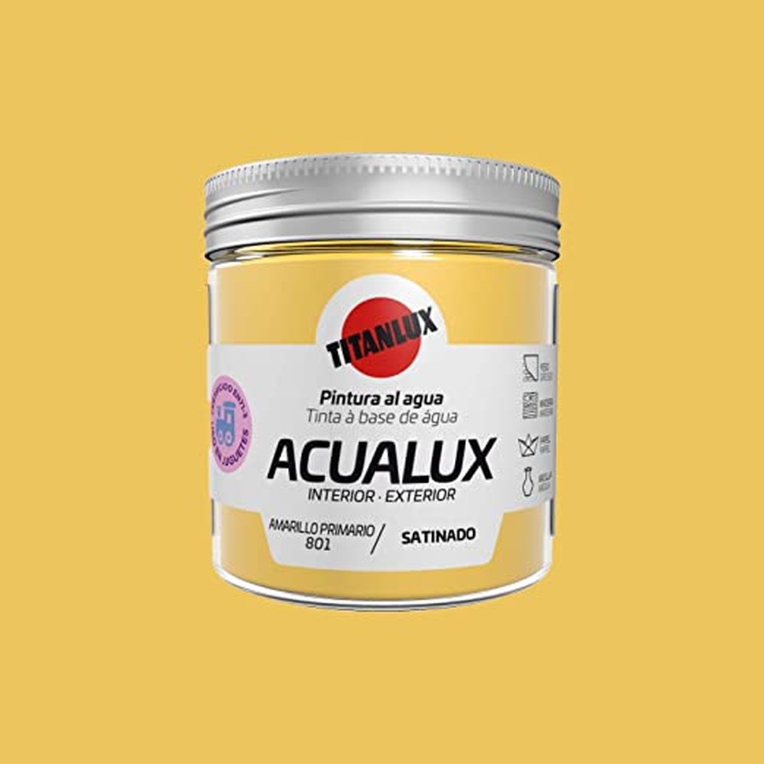 Pintura Acrílica Acualux Amarillo Primario 75ml