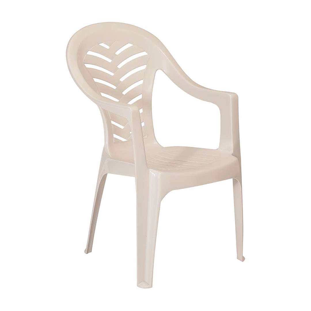 Silla de resina Palma blanca