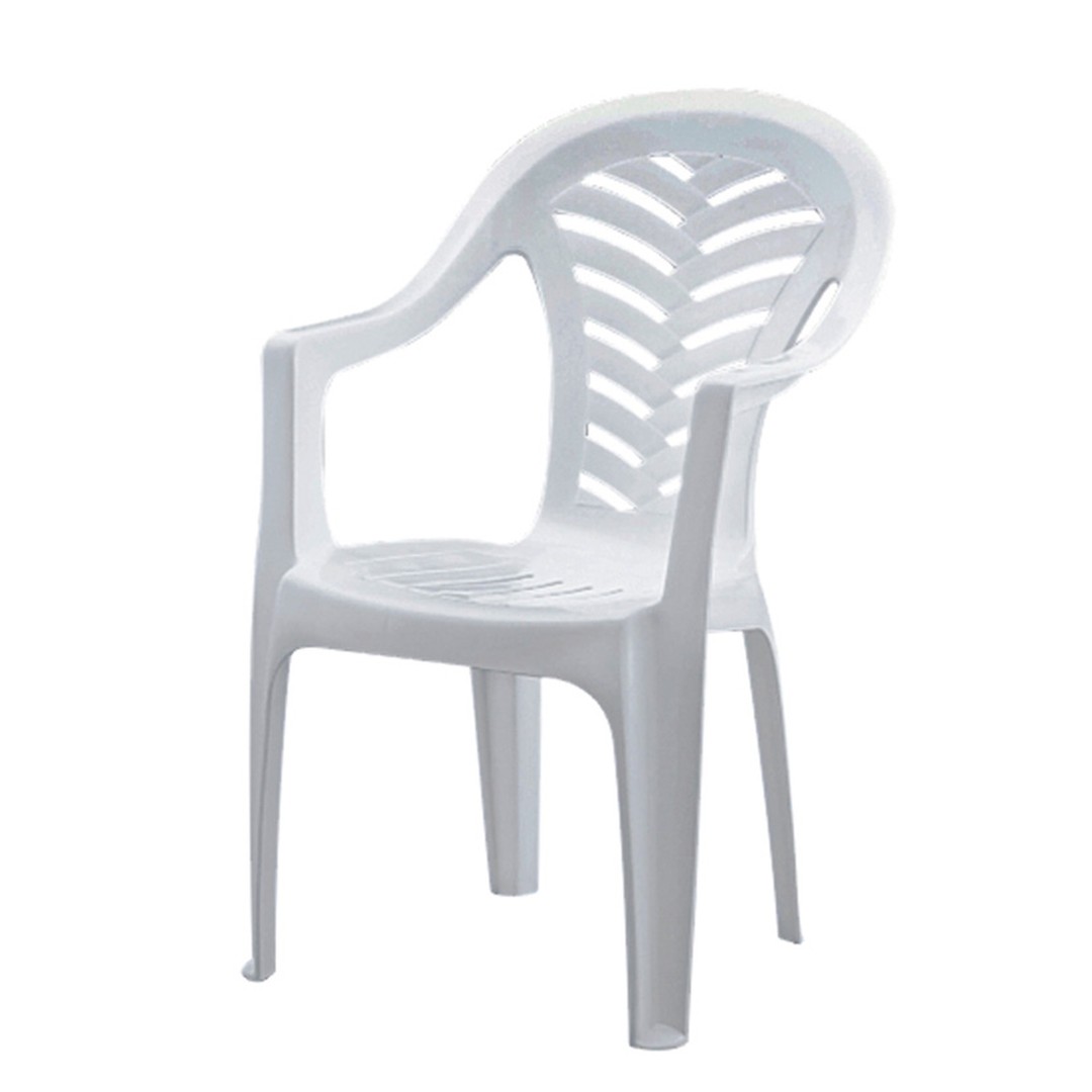 Silla de resina Palma blanca