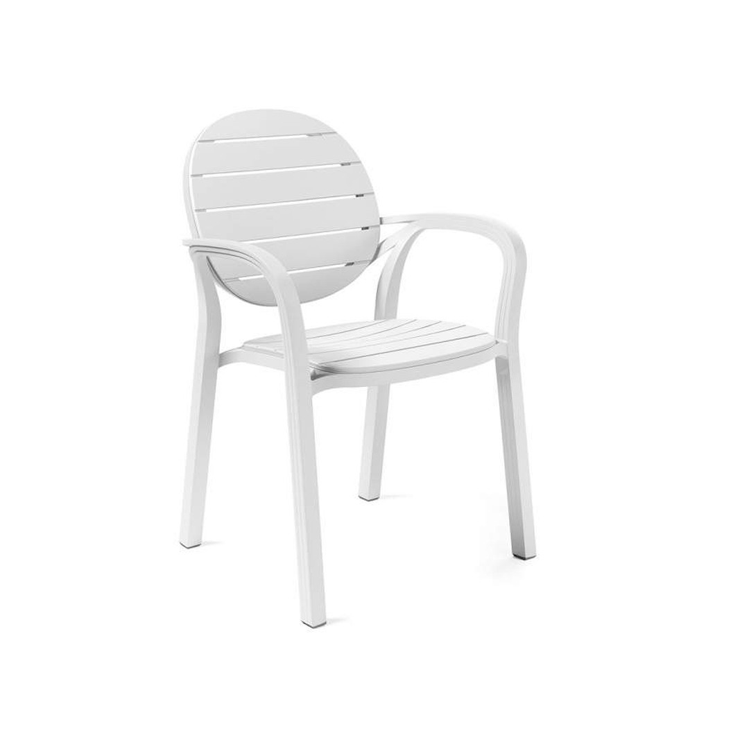 Silla de resina Palma blanca