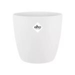 Maceta Redonda Bruselas 18cm Blanca con Depósito