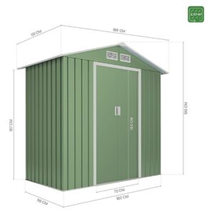 Caseta Metálica VISBY Mint 2.57 m2 Acero