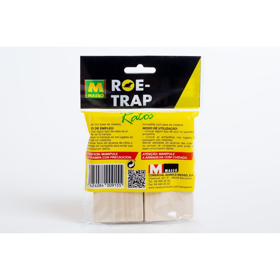 Trampa para Ratones Masso Roe Trap Madera